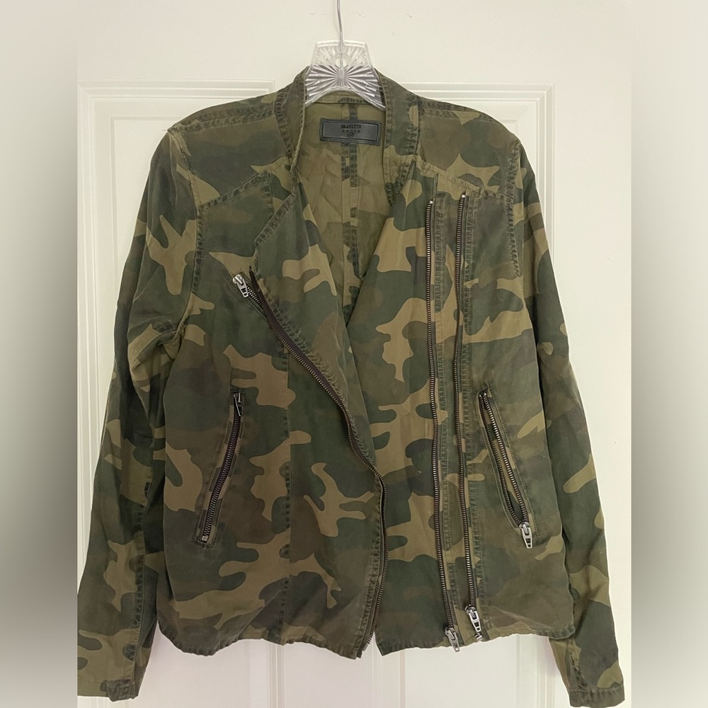 BLANKNYC Green Camo Lightweight Moto Jacket Size medium